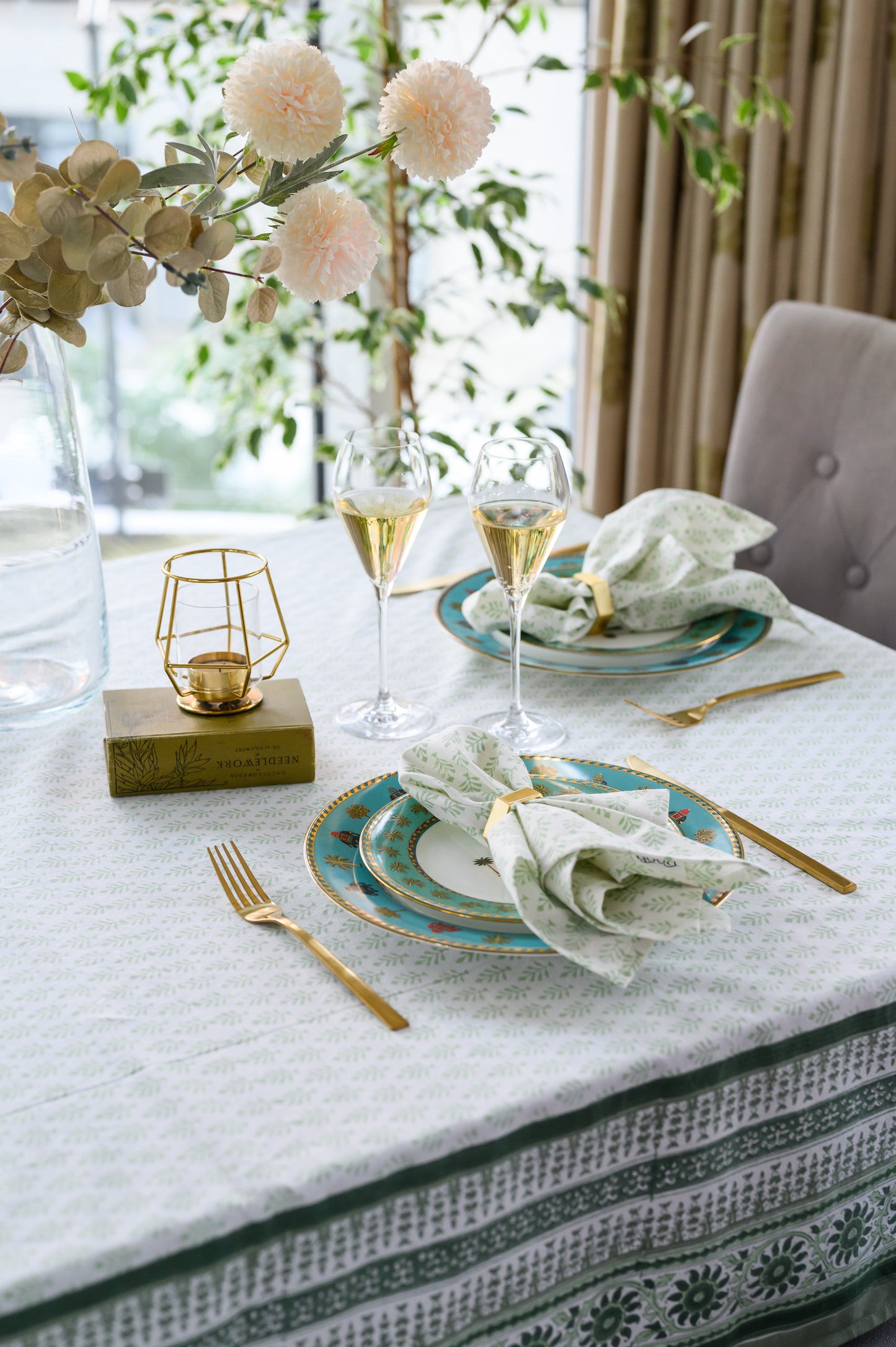 NEEM BLOCK PRINT TABLECLOTH