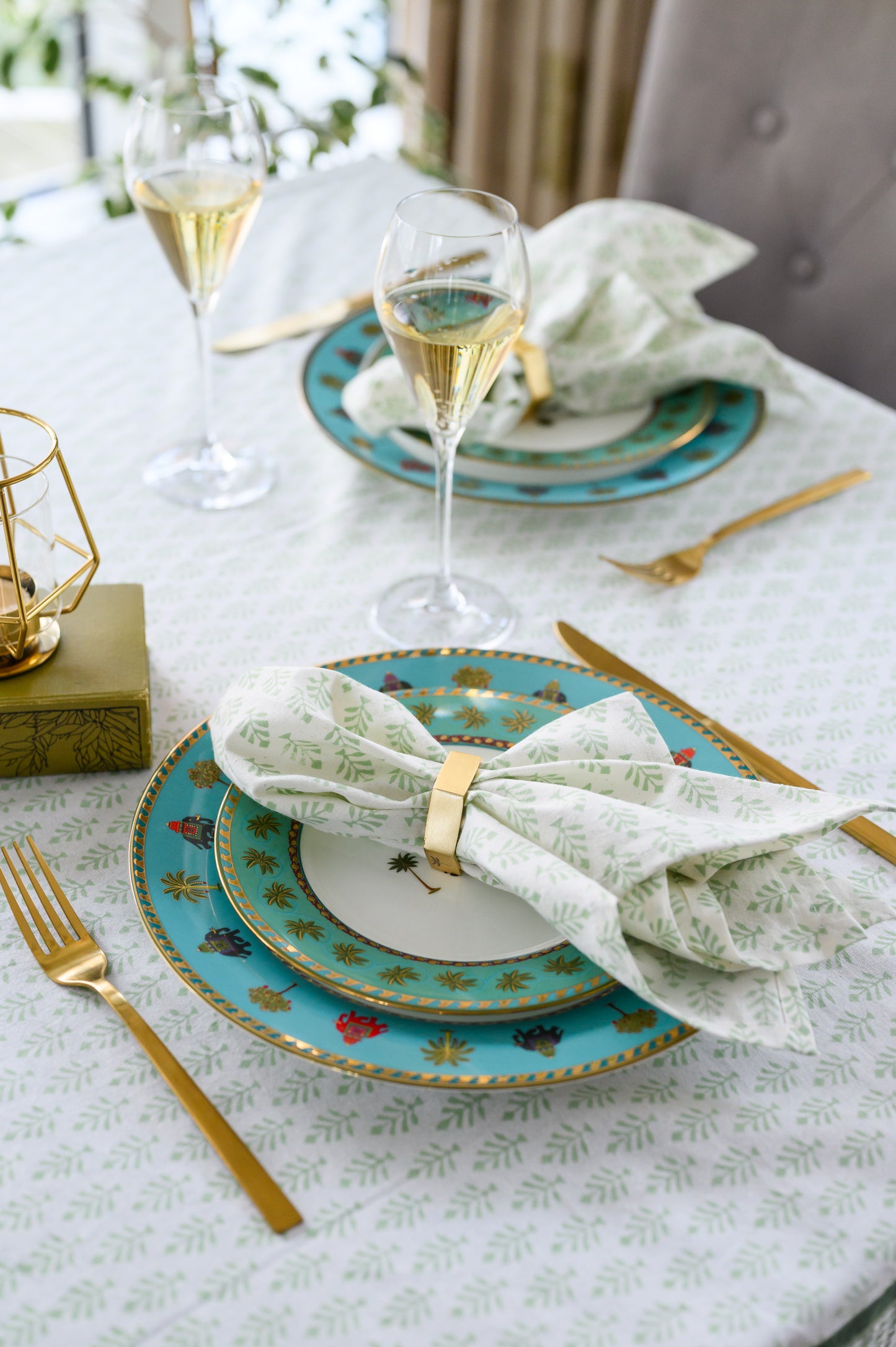 NEEM BLOCK PRINT TABLECLOTH