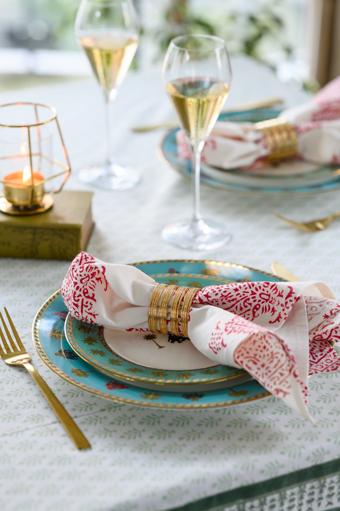 NEEM BLOCK PRINT TABLECLOTH