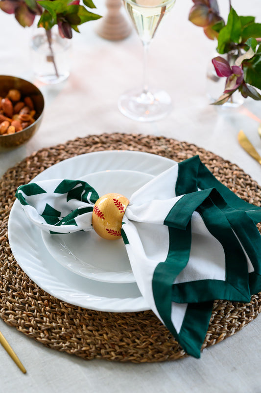 GOLD LEAF HAND PAINTED NAPKIN RINGS